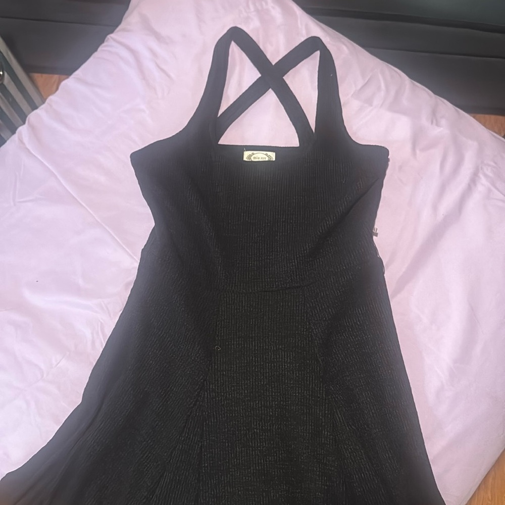 Joyfolie Mia Joy black ribbed dress